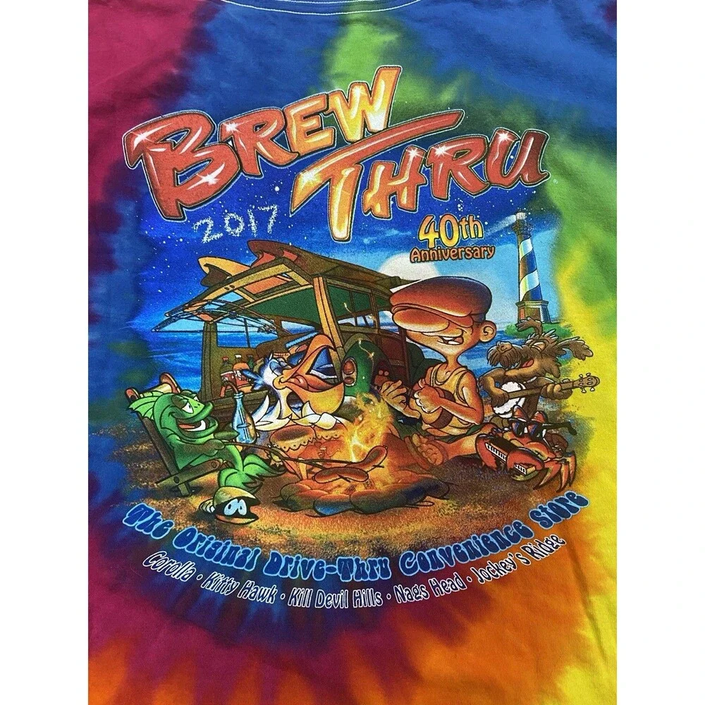 Brew Thru 40th Anniversary 2017 Men’s Large Long Sleeve Tie Dye Shirt